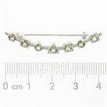 Silver brooch with moldavites 5622