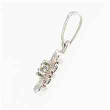 Silver pendant with moldavite and garnets 1119