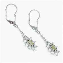 Orecchini in argento con moldaviti e zirconi 2017-4