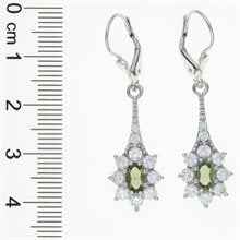 Orecchini in argento con moldaviti e zirconi 2017-4
