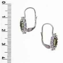 Orecchini in argento con moldaviti e zirconi 2075-4