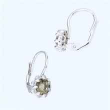Orecchini in argento con moldaviti e zirconi 2125-4