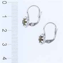 Orecchini in argento con moldaviti e zirconi 2125-4