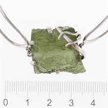 Silver bracelet with moldavite 6703