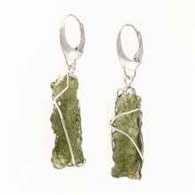 Orecchini in argento con Moldaviti naturali 9121-4