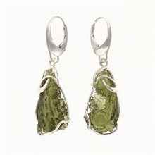 Orecchini in argento con Moldaviti naturali 9122-4