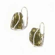 Orecchini in argento con Moldaviti naturali 9123-4