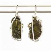 Orecchini in argento con Moldaviti naturali 9123-4