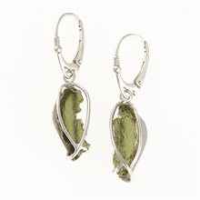 Orecchini in argento con Moldaviti naturali 9124-4