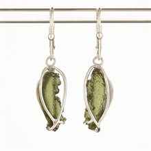 Orecchini in argento con Moldaviti naturali 9124-4