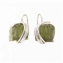 Orecchini in argento con Moldaviti naturali 9125-4