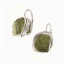 Orecchini in argento con Moldaviti naturali 9125-4
