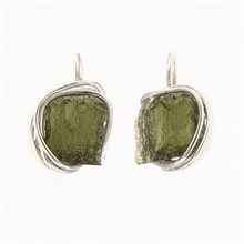 Orecchini in argento con Moldaviti naturali 9125-4