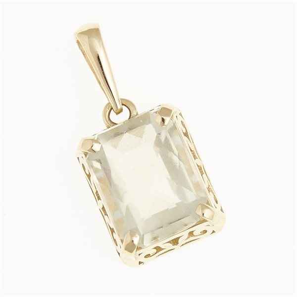 Golden pendant with Libyan glass 1473
