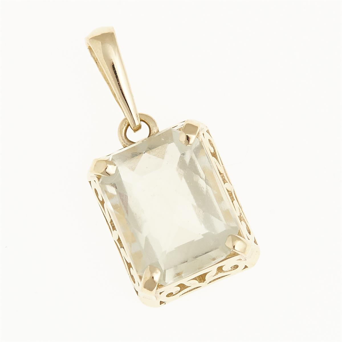 Golden pendant with Libyan glass 1473