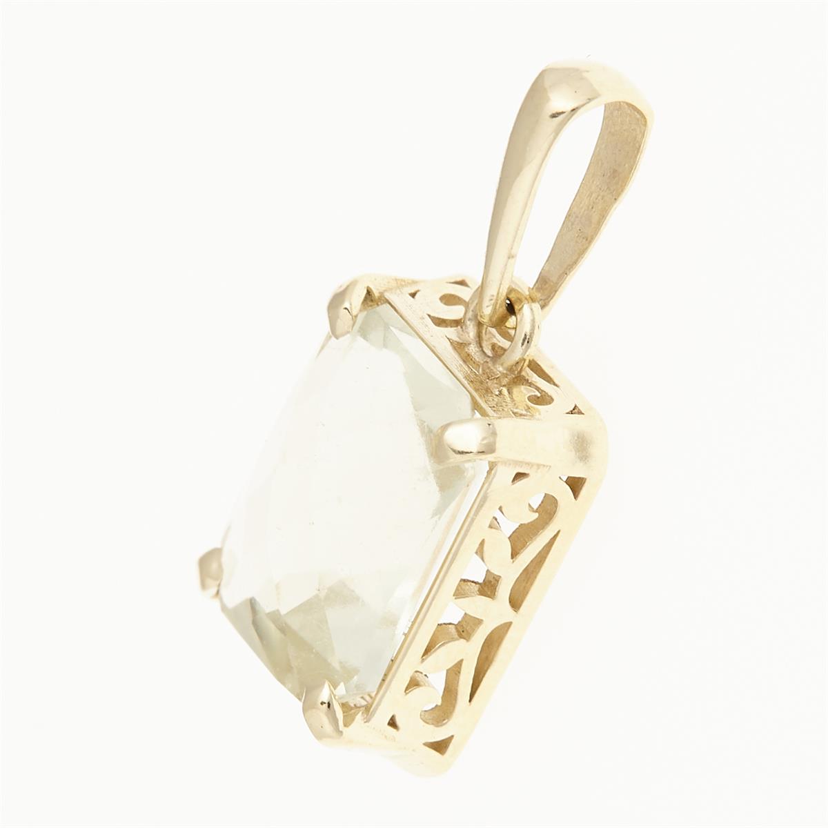 Golden pendant with Libyan glass 1473