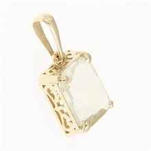 Golden pendant with Libyan glass 1473