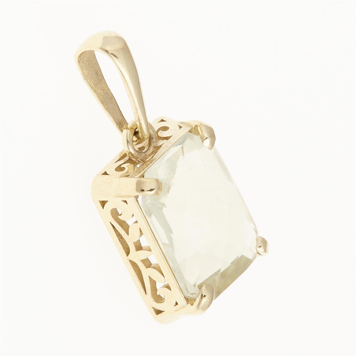 Golden pendant with Libyan glass 1473