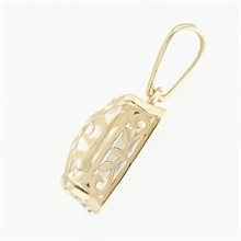 Golden pendant with Libyan glass 1473
