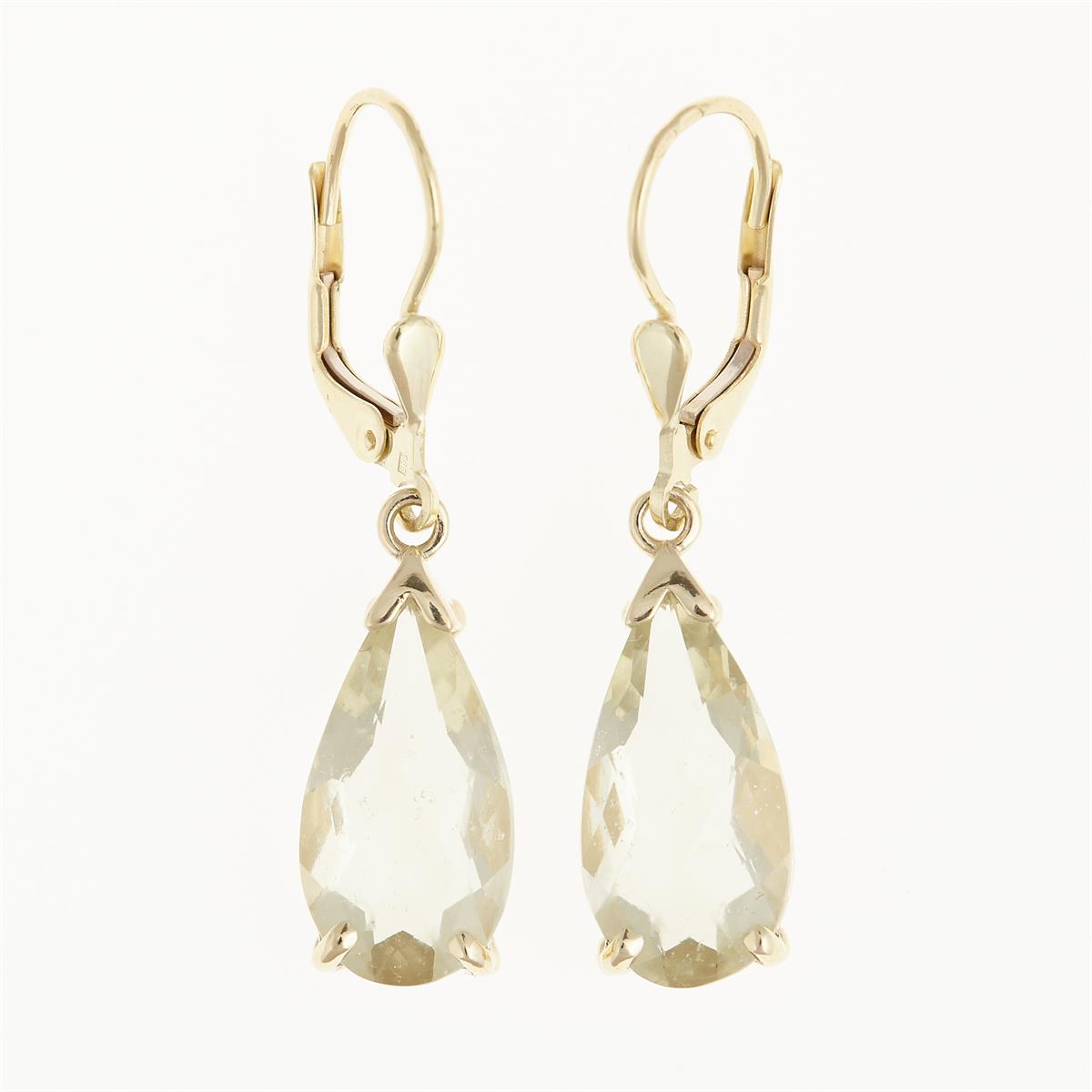 Golden earrings with Libyan glass 2408-4