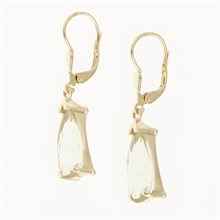 Golden earrings with Libyan glass 2408-4