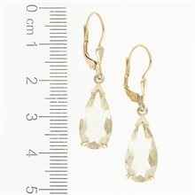 Golden earrings with Libyan glass 2408-4