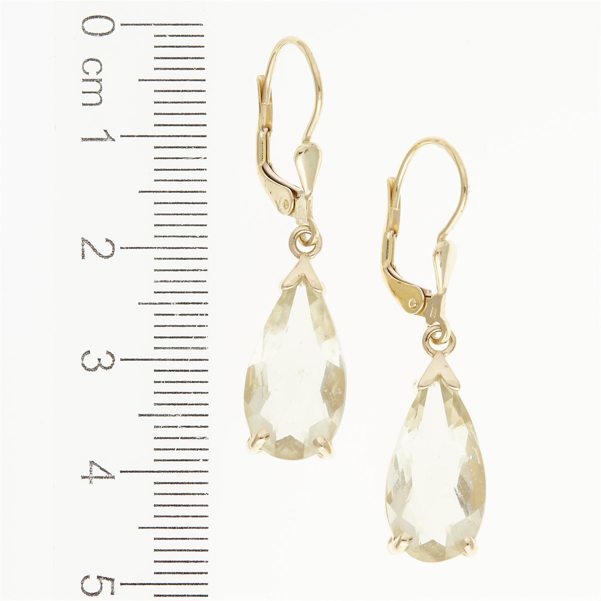 Golden earrings with Libyan glass 2408-4