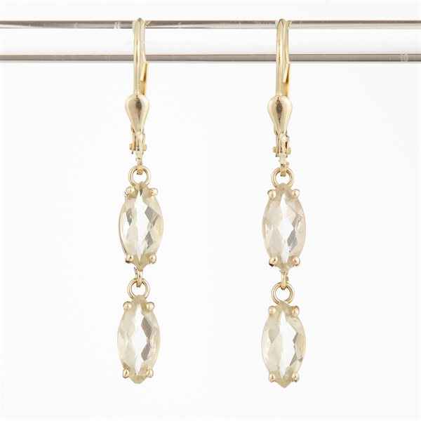 Golden earrings with Libyan glass 2469-4