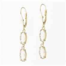Golden earrings with Libyan glass 2469-4