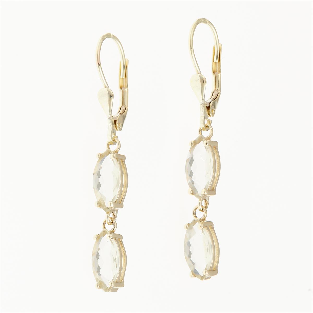 Golden earrings with Libyan glass 2469-4
