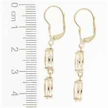Golden earrings with Libyan glass 2469-4