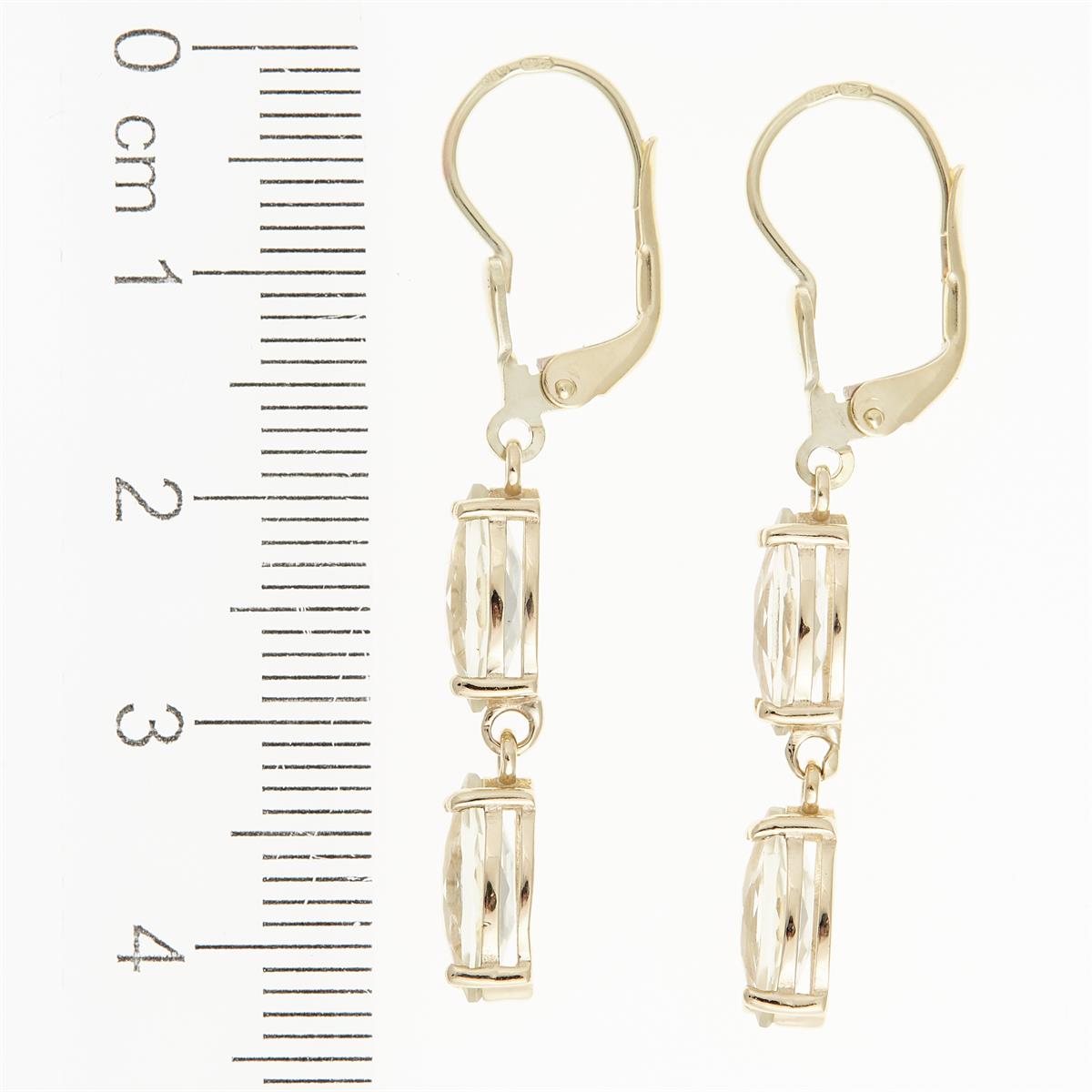 Golden earrings with Libyan glass 2469-4