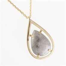 Ciondolo dorato con codice meteorite 001
