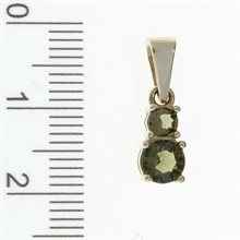 Golden pendant with moldavites 1018