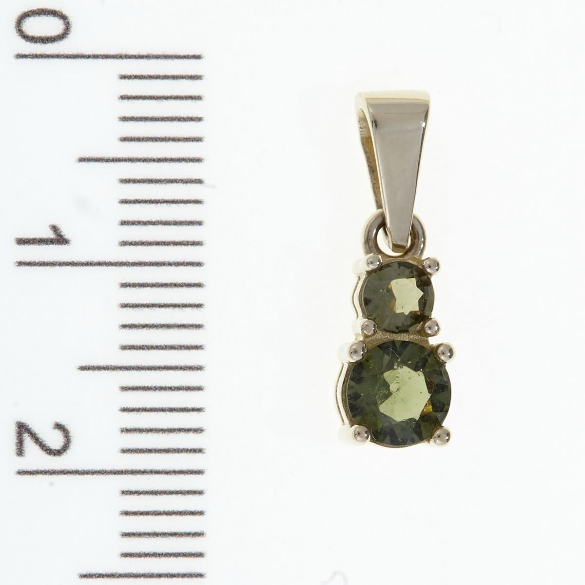 Golden pendant with moldavites 1018