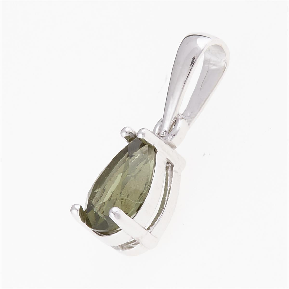 Golden pendant with moldavite 1019