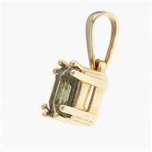 Golden pendant with moldavite 1020