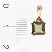 Golden pendant with moldavite 1020