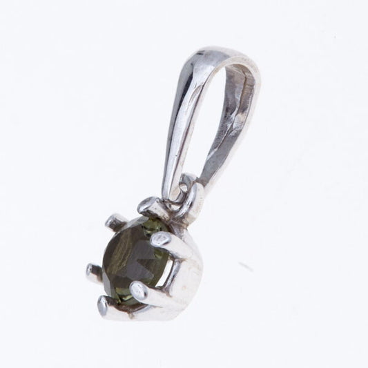 Pendente in oro con moldavite 1138WG