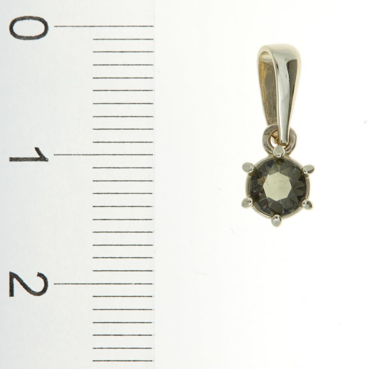 Gold pendant with moldavite 1138