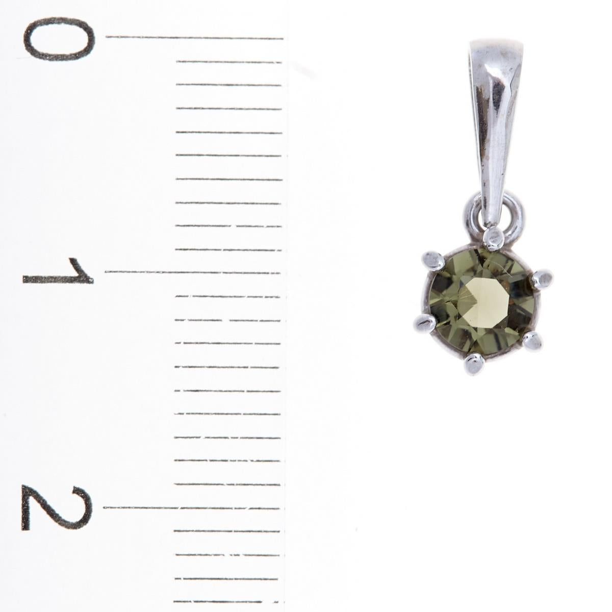 Gold pendant with moldavite 1138