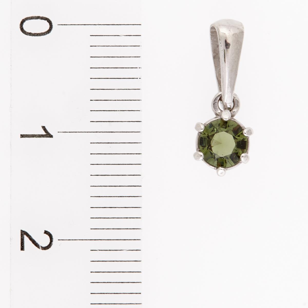 Gold pendant with moldavite 1138