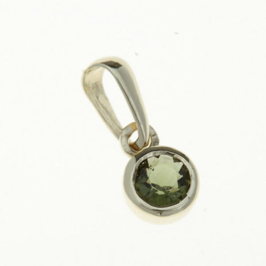 Pendente in oro con moldavite 1139