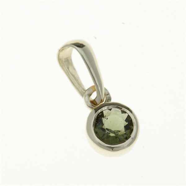 Ciondolo dorato con codice moldavite 1139