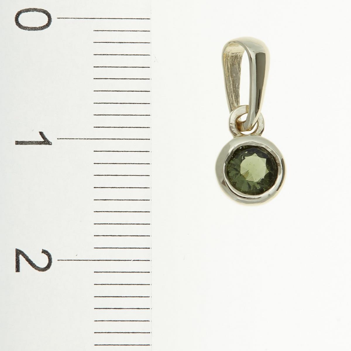 Golden pendant with moldavite 1139