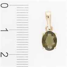 Golden pendant with moldavite 1191