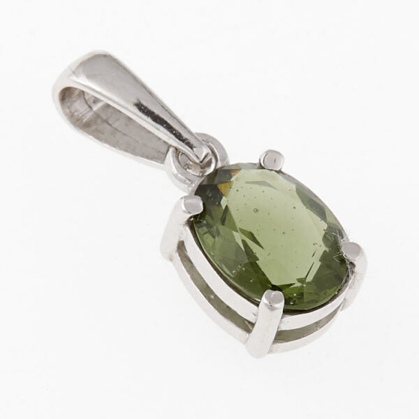 Pendente in oro con moldavite 1191WG