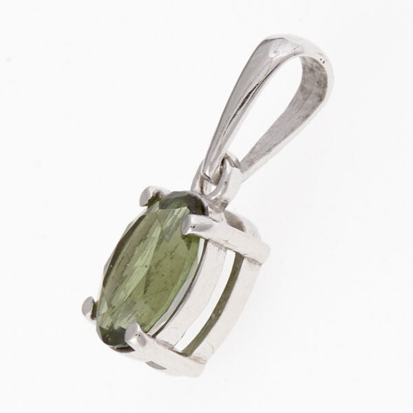 Pendente in oro con moldavite 1191WG