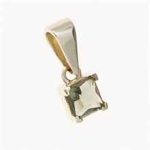 Golden pendant with moldavite 1195