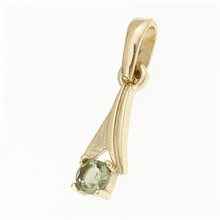 Golden pendant with moldavite 1214
